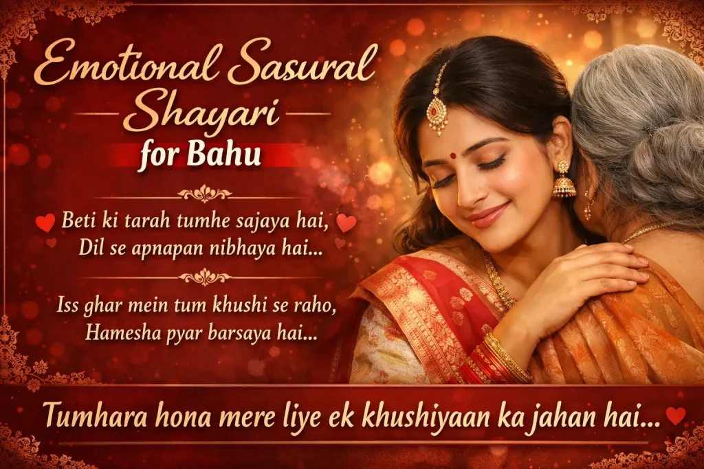 Emotional Sasural Shayari for Bahu
