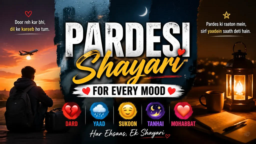 Pardesi Shayari for Every Mood