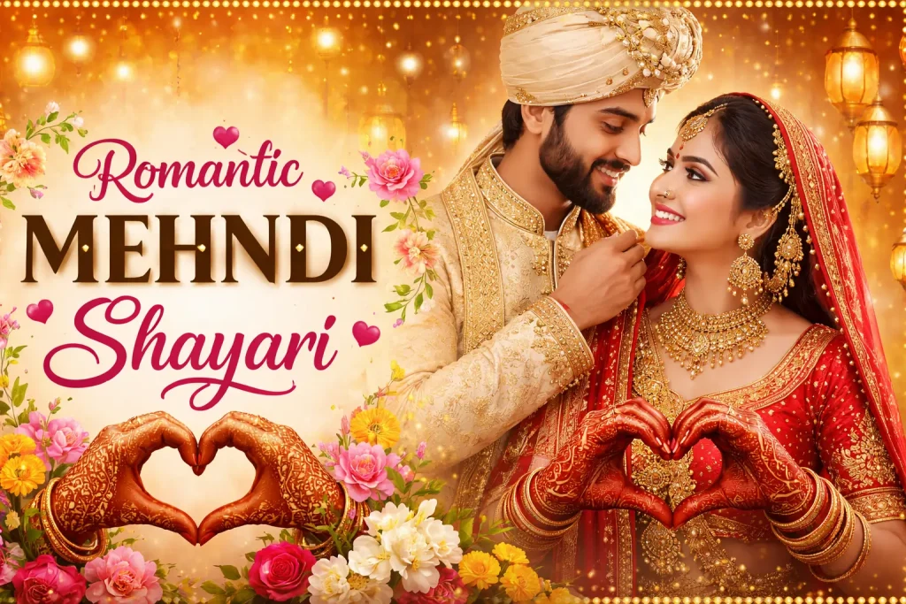 Romantic Mehndi Shayari for Bride and Groom