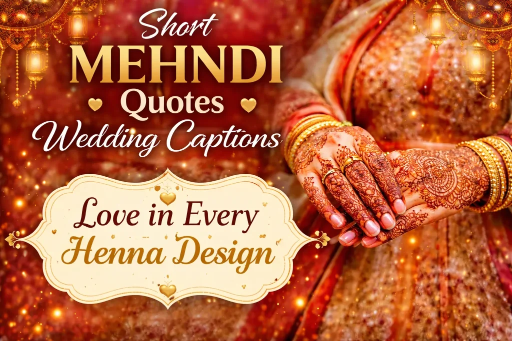 Short Mehndi Quotes for Wedding Captions