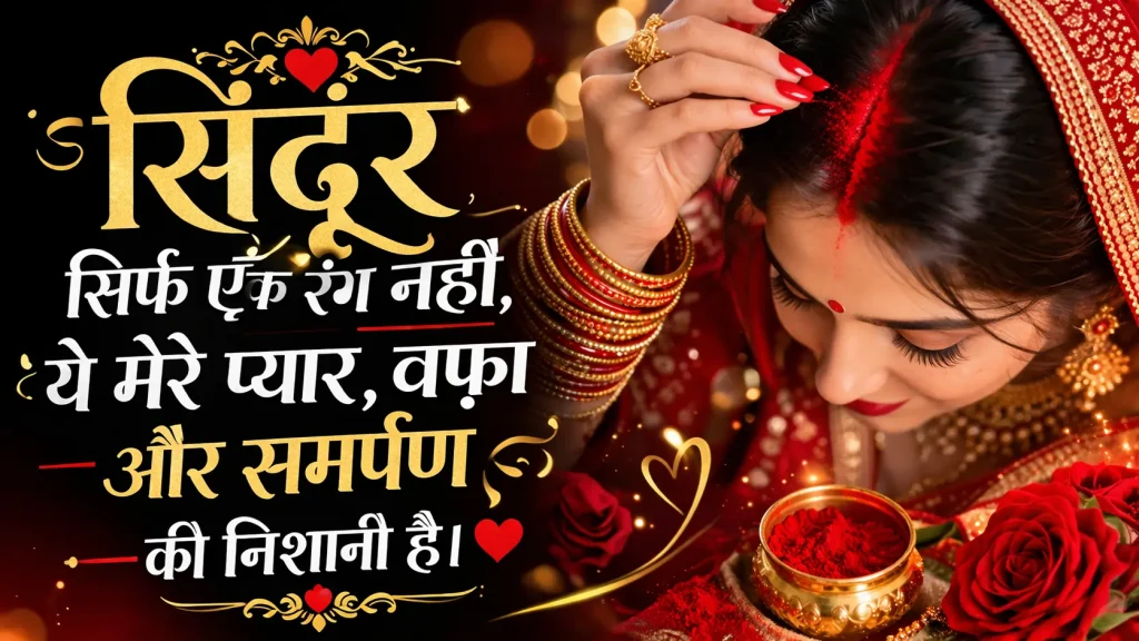 Sindoor Shayari in Hindi