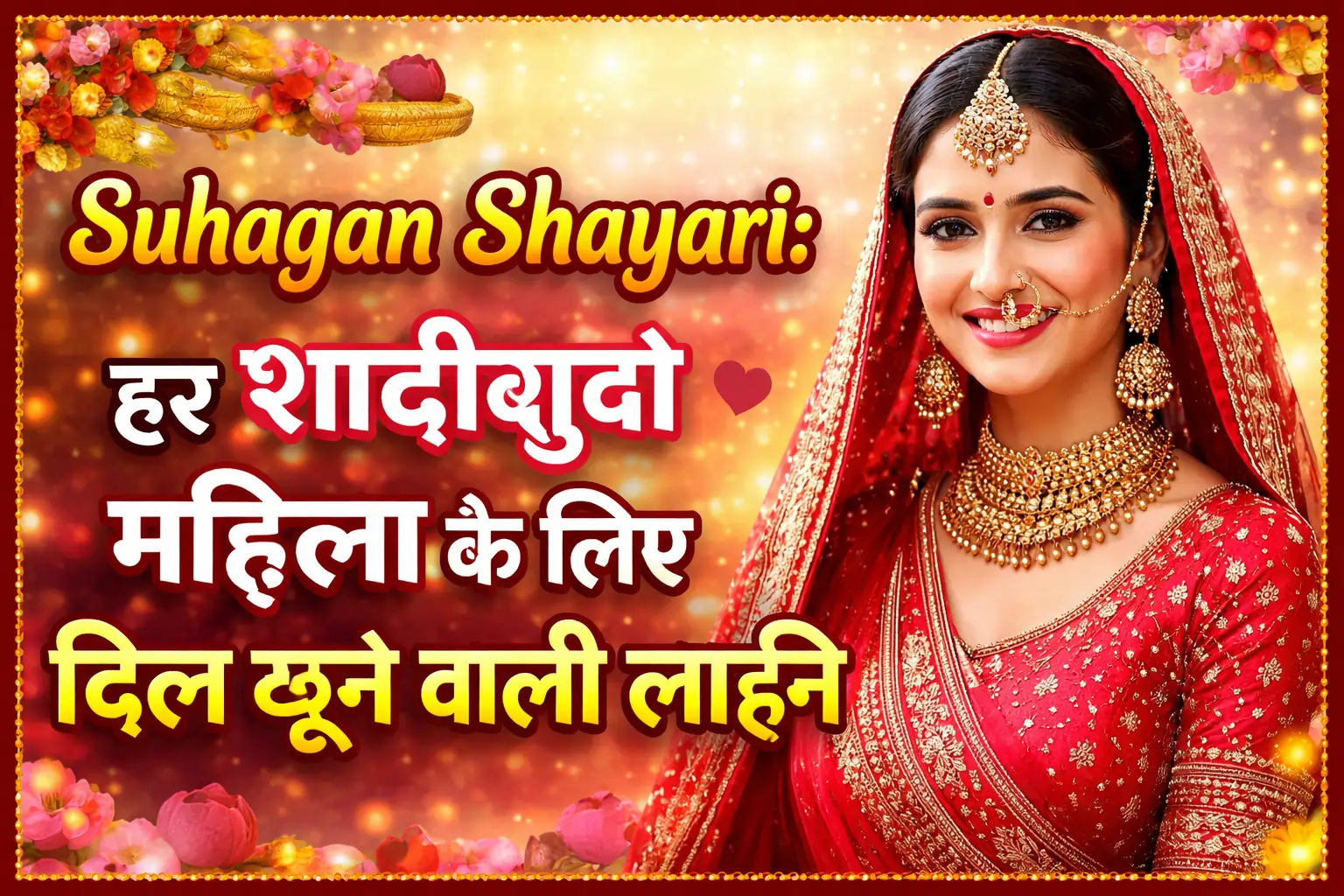 Suhagan Shayari: हर शादीशुदा महिला के लिए दिल छूने वाली लाइनें
