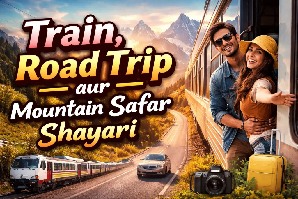 Train, Road Trip aur Mountain Safar Shayari