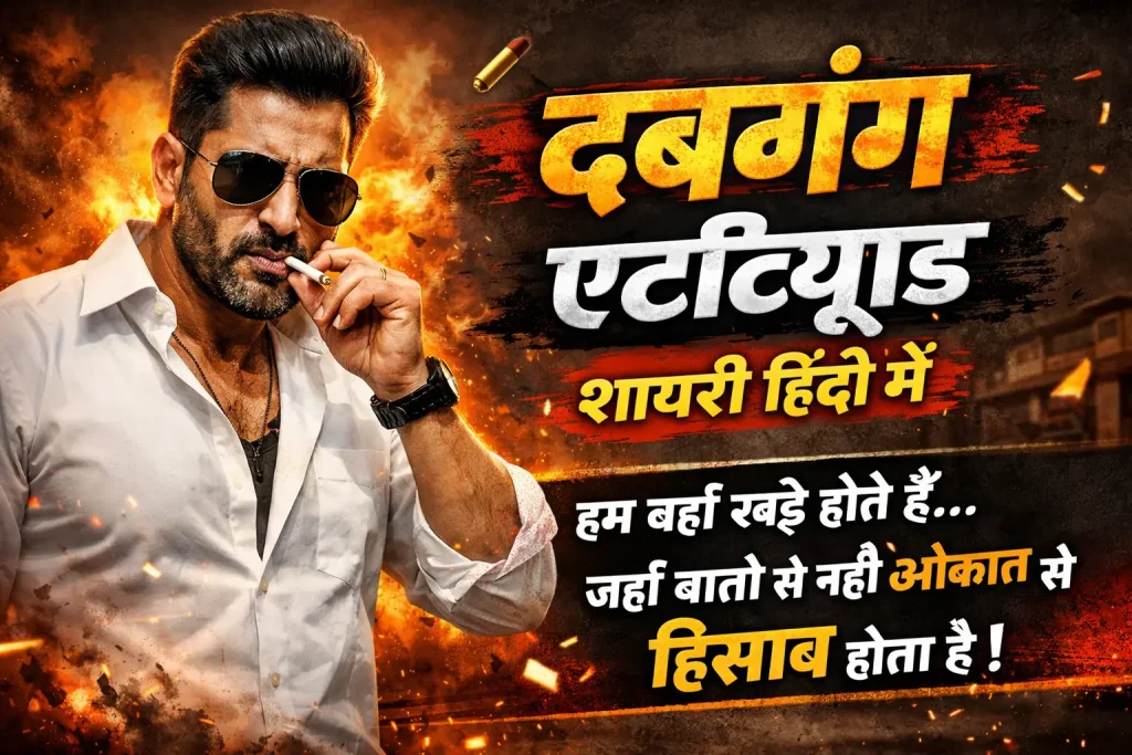 दबंग एटीट्यूड शायरी हिंदी में