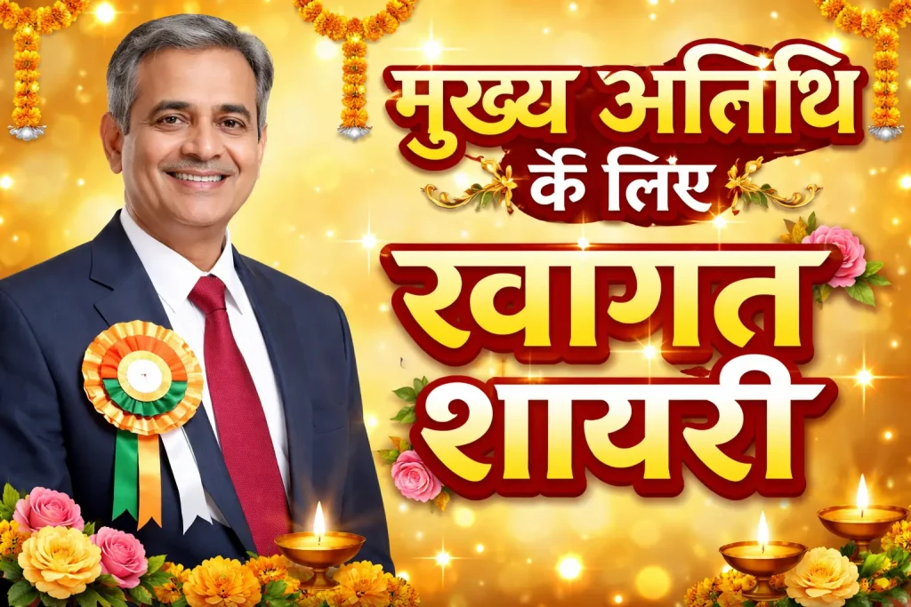 मुख्य अतिथि के लिए स्वागत शायरी (Chief Guest Welcome Shayari)