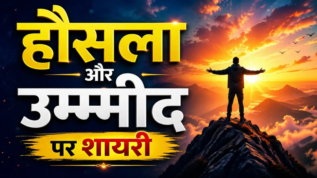 हौसला और उम्मीद पर शायरी