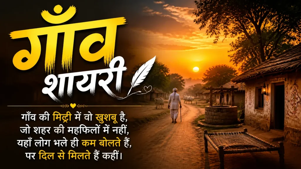 Gaon Shayari in Hindi