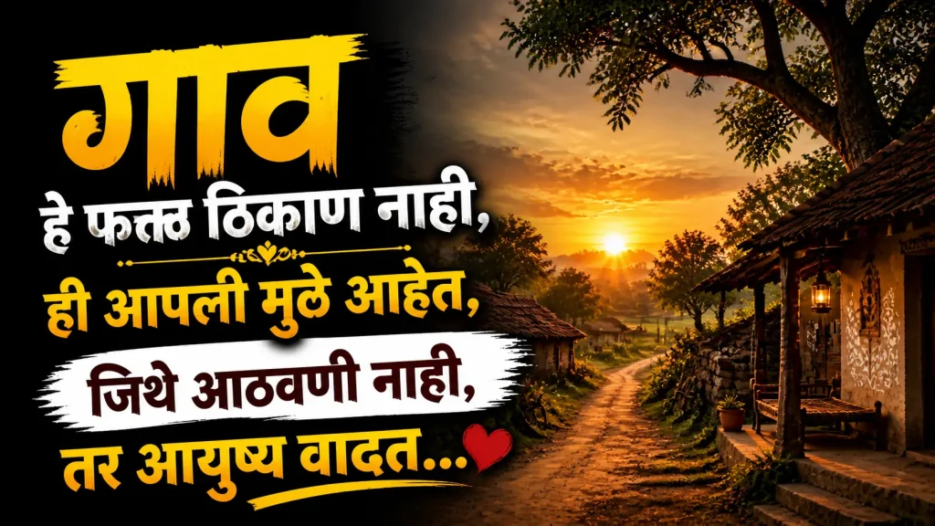 Gaon Shayari in Marathi