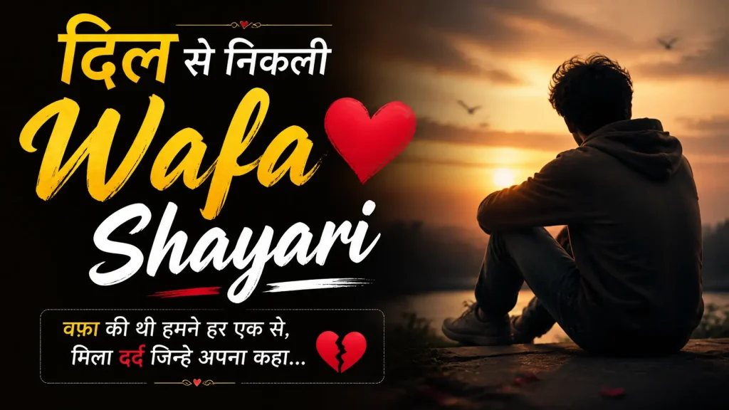 Heartfelt Wafa Shayari