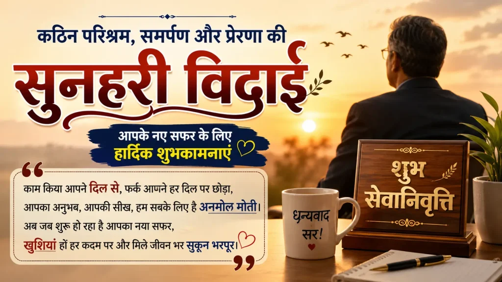 Retirement Shayari For Colleague In Hindi
