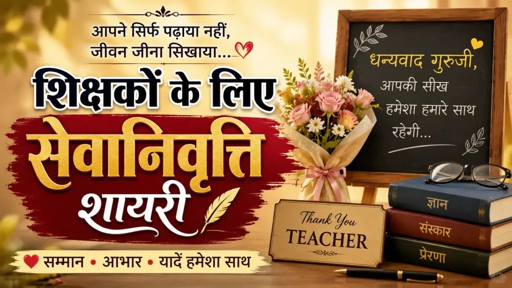 Retirement Shayari for Teachers
