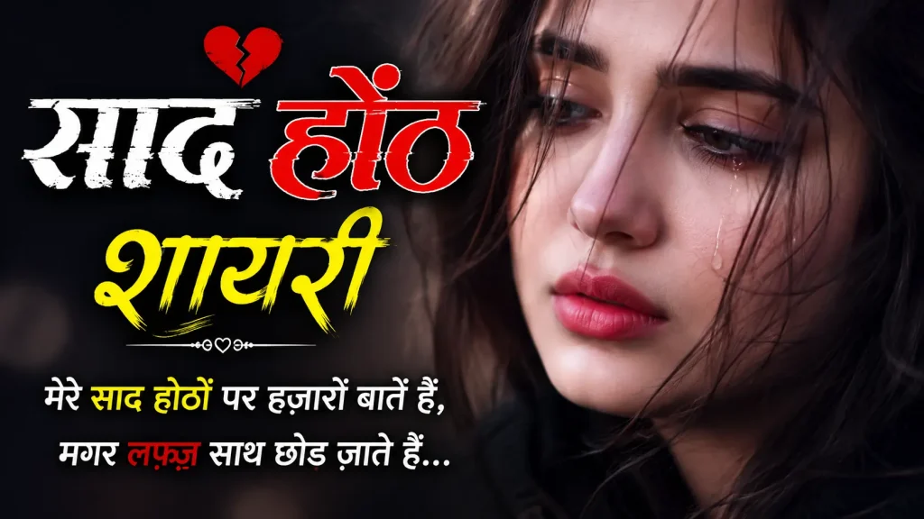 Sad Honth Shayari in Hindi