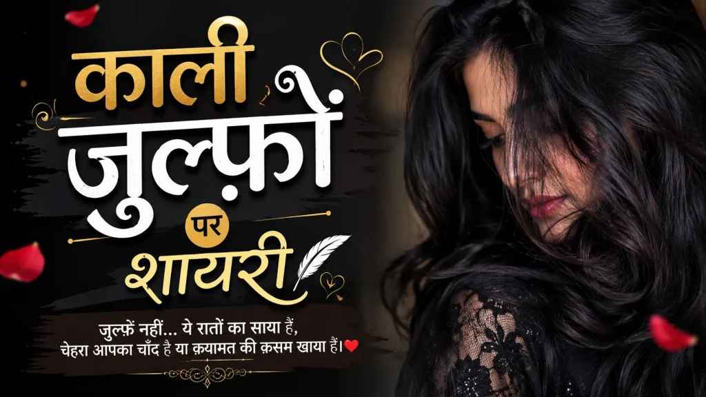 काली ज़ुल्फ़ों पर शायरी