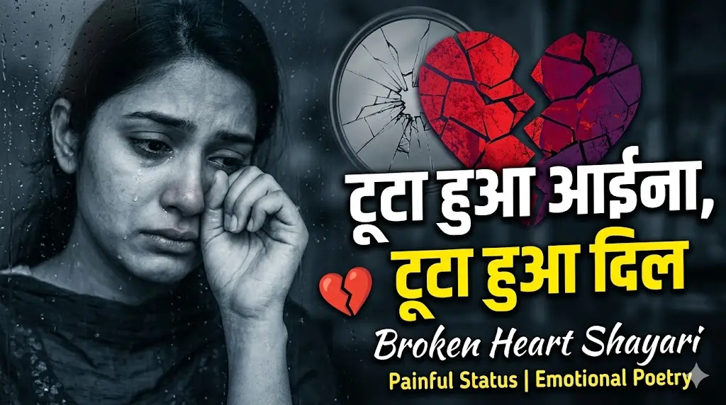 Broken Heart Aaina Shayari