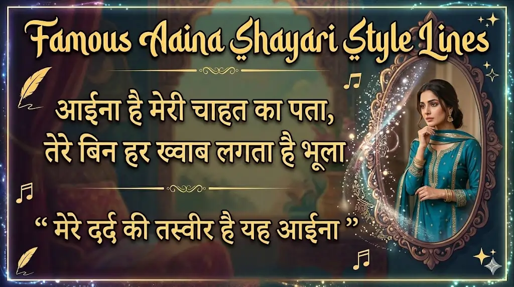 Famous Aaina Shayari Style Lines