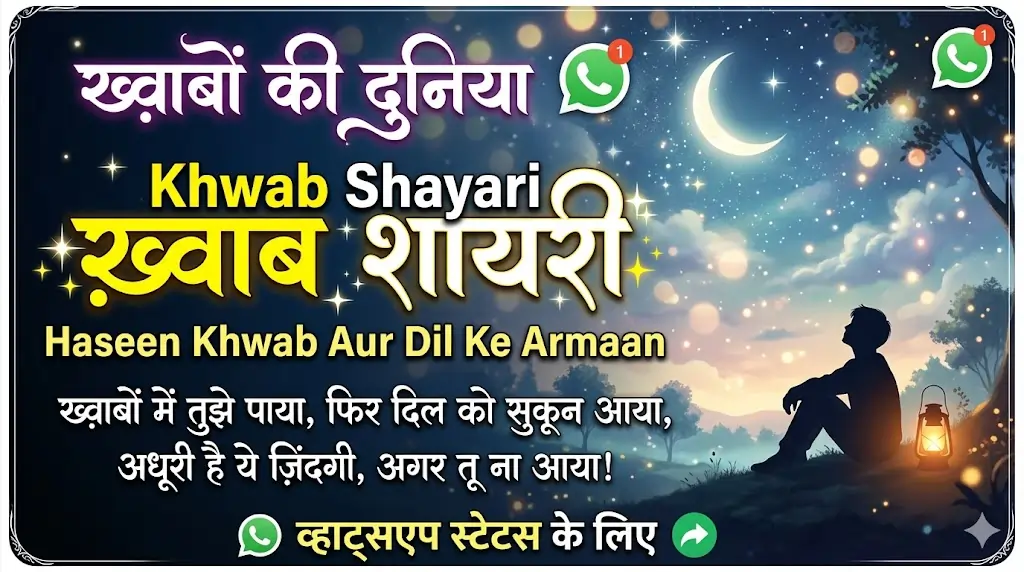 Khwab Shayari for WhatsApp Status
